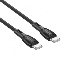 Кабель Type-C - Type-C Borofone BX86, 1.0м, 3.0A, 60Вт, цвет: чёрный
