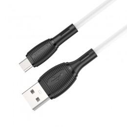 Кабель USB - микро USB Borofone BX86, 1.0м, 2.4A, цвет: белый

