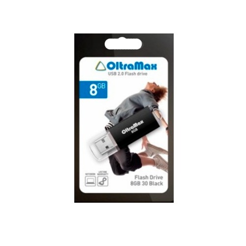 Флеш-накопитель 8Gb OltraMax Drive 30, USB 2.0, пластик, чёрный