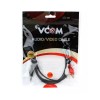 Кабель Jack 3,5mm(m) - 2xRCA(m) VCOM VAV7183, 1.8м, цвет: чёрный