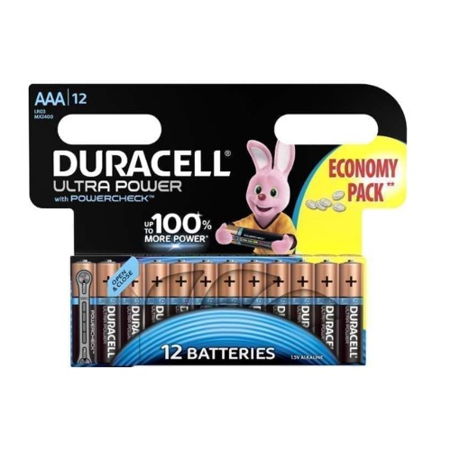 Батарейка AAA Duracell LR03-12BL Ultra Power, 1.5В, (12/144/4896), 12шт