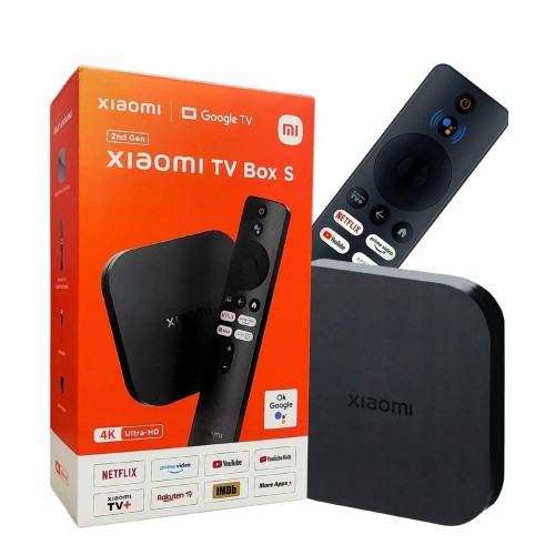 Приставка для цифрового TV XIAOMI, Mi Box S 2nd Gen, 4k Ultra HD, bluetooth 5.2, питание от сети, цвет: черный