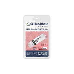 Флеш-накопитель 8Gb OltraMax 230, USB 2.0, пластик, белый