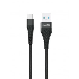 Кабель USB - Type-C FaisON HU53 Flash, 1.0м, 5.0A, цвет: чёрный