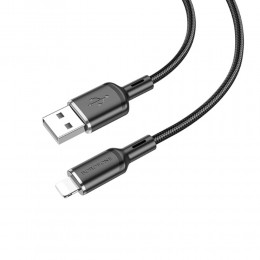 Кабель USB - 8 pin Borofone BX90, 1.0м, 2.4A, цвет: чёрный