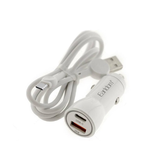 Блок питания автомобильный Earldom ES-CC12, 1 USB, Type-C, 30Вт
