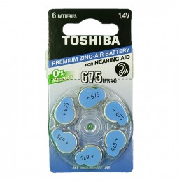 Батарейка Toshiba PR44-6BL ZincAir, 1.4В, (6/100), 6шт