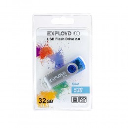 Флеш-накопитель 32Gb Exployd 530, USB 2.0, пластик, синий