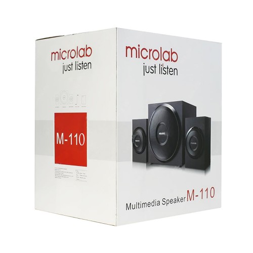 Колонка компьютерная Microlab, M110, 2.1, цвет: чёрный