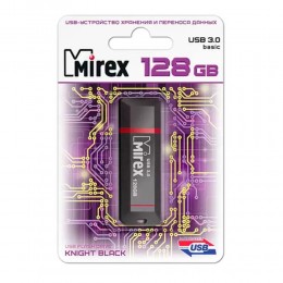 Флеш-накопитель 128Gb Mirex KNIGHT, USB 3.0, пластик, чёрный