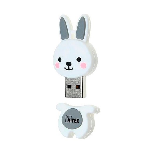 Флеш-накопитель 8Gb Mirex RABBIT, USB 2.0, пластик, серый