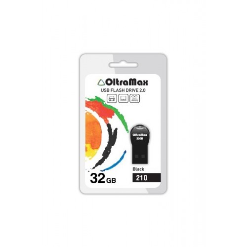 Флеш-накопитель 32Gb OltraMax 210, USB 2.0, пластик, чёрный