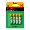 Аккумулятор AA Kodak, HR06-4BL, Rechargeable, 2100mAh, (4/80/640)