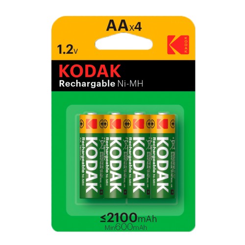 Аккумулятор AA Kodak, HR06-4BL, Rechargeable, 2100mAh, (4/80/640)