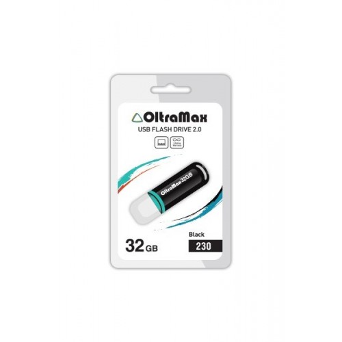 Флеш-накопитель 32Gb OltraMax 230, USB 2.0, пластик, чёрный