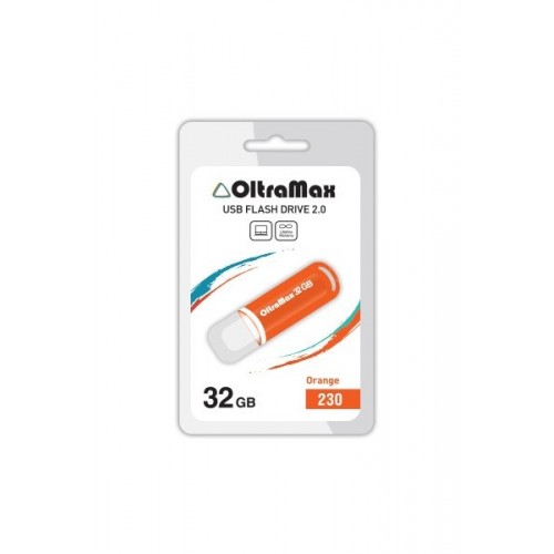 Флеш-накопитель 32Gb OltraMax 230, USB 2.0, пластик, оранжевый