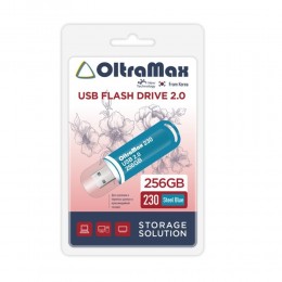 Флеш-накопитель 256Gb OltraMax 230, USB 2.0, пластик, синий