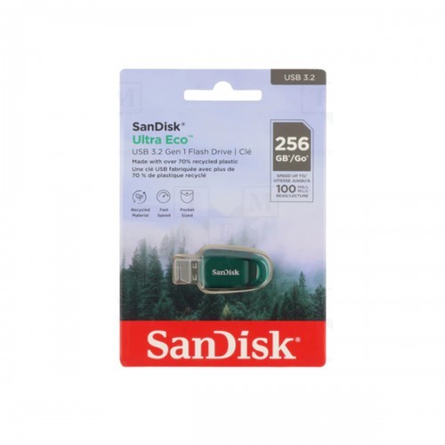 Флеш-накопитель 256Gb SanDisk Ultra Eco, USB 3.2, 100MB/s R, зелёный