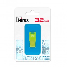 Флеш-накопитель 32Gb Mirex MARIO, USB 2.0, пластик, зелёный