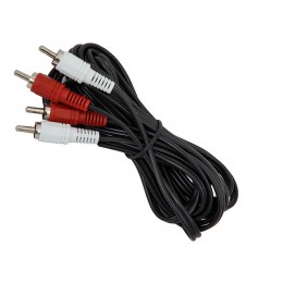 Кабель 2xRCA(m) - 2xRCA(m) VCOM TAV7158, 3.0м, цвет: чёрный