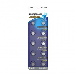 Батарейка Samsung Pleomax AG2 (396) LR726, LR59-10BL Button Cell, (10/100/1000/98000), (арт.Б0060998)