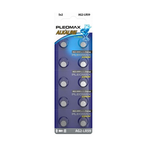 Батарейка Samsung Pleomax AG2 (396) LR726, LR59-10BL Button Cell, (10/100/1000/98000), (арт.Б0060998)