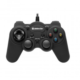 Геймпад проводной Defender, RS3, Game Racer Turbo, цвет: чёрный
