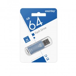 Флеш-накопитель 64Gb SmartBuy V-Cut, USB 3.0/3,1, пластик, синий