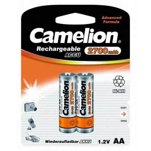 Аккумулятор AA Camelion, HR06-2BL, 2700mAh, (2/24/384), 2шт