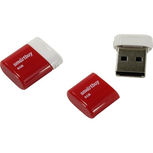 Флеш-накопитель 8Gb SmartBuy LARA, USB 2.0, пластик, красный