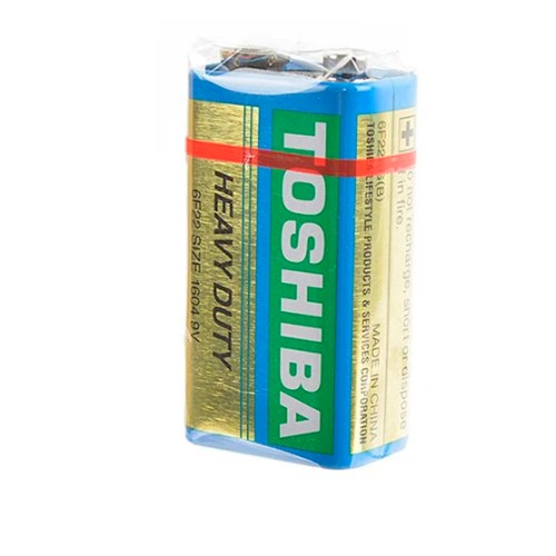 Батарейка Крона Toshiba 6F22-1P Heavy Duty, 9.0B, (10/100/600)