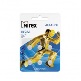 Батарейка Mirex G9-LR936-6BL Alkaline, 1.5B, (6/216/648)