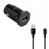 Блок питания автомобильный 1 USB FaisON A-20, QC3.0, 3000mA, чёрный
