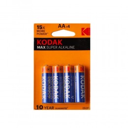 Батарейка AA Kodak LR06-4BL MAX Super Alkaline, 1.5B, (4/80/400), (арт.Б0005120)
