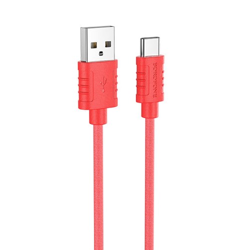 Кабель USB - Type-C Borofone BX52 Airy, 1.0м, 3,0А, цвет: красный