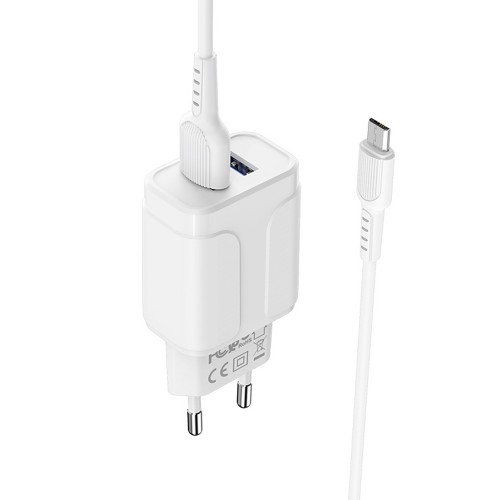 Блок питания Borofone BA37A 2 USB, 2.4A, 12Вт, белый
