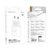 Блок питания Borofone BA62A 1 USB, Type-C, 2400mA, белый
