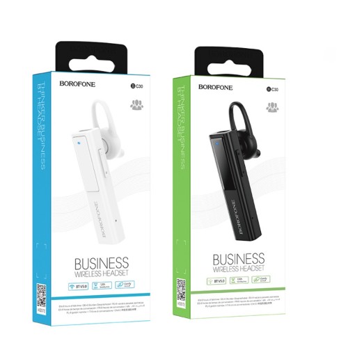 Гарнитура Bluetooth Borofone BC30 Thinker, белая - стиль и качество
