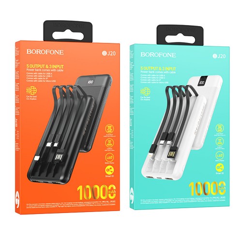 Внешний аккумулятор Borofone BJ20, 10000mAh, черный
