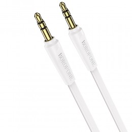 Кабель AUX, Jack 3,5mm(m) - Jack 3,5mm(m) Borofone BL6, 1.0м, цвет: белый
