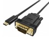 Кабель VGA(m) - Type-C(m) VCOM CU421C, 1.8м, 3.0A, 1080p, 60Гц, цвет: чёрный