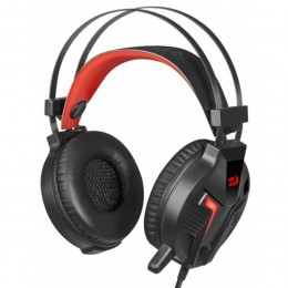 Наушники полноразмерные Defender  Memecoleous, Redragon, Jack 3.5мм, 1.8 м, цвет: чёрный с красными вставками
