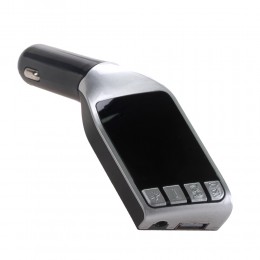 FM-трансмиттер без бренда, FM-H15 BT, Bluetooth, цвет: серебряный

