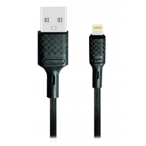 Блок питания сетевой 2 USB FaisON FZ09, ROMB, 2400mA, кабель 8 pin, цвет: чёрный