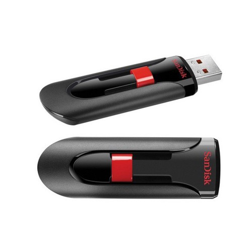 Флеш-накопитель 128Gb SanDisk Cruzer Glide, USB 2.0, пластик, чёрный