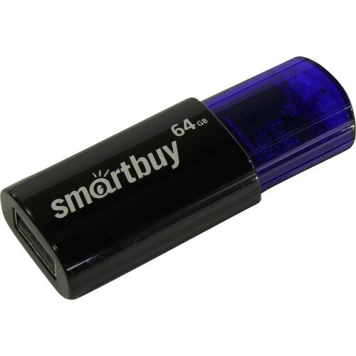 Флеш-накопитель 64Gb SmartBuy Click, USB 2.0, пластик, синий