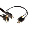 Кабель VGA(m) - HDMI(m), Jack 3,5(f), USB(m) TELECOM TA675, 1.8м, 4k, 60Гц, цвет: чёрный