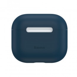 Чехол силиконовый Baseus для APPLE Airpods 2021, WIAPPOD-CBZ03, Super Thin, 55,5 * 47,5 * 22,5 мм, цвет: синий