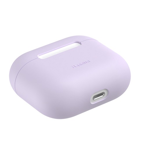 Чехол силиконовый Baseus для APPLE Airpods 2021, WIAPPOD-CBZ45, Super Thin, 55,5 * 47,5 * 22,5 мм, 0,8мм, силикон, цвет: фиолетовый