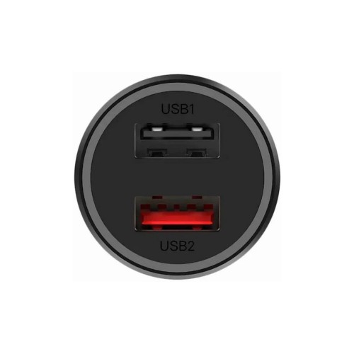 Блок питания автомобильный 2 USB XIAOMI Mi Dual-Port Car Charger, 37 Вт, цвет: чёрный, (арт.800300BU)